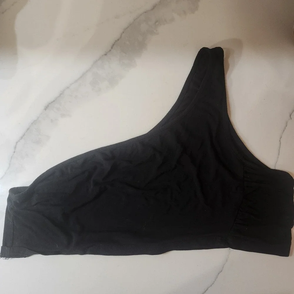 SHEIN Curve Black One Shoulder Cropped Tank Top Plus may fit smaller Size 4XL‎ - Picture 2 of 6